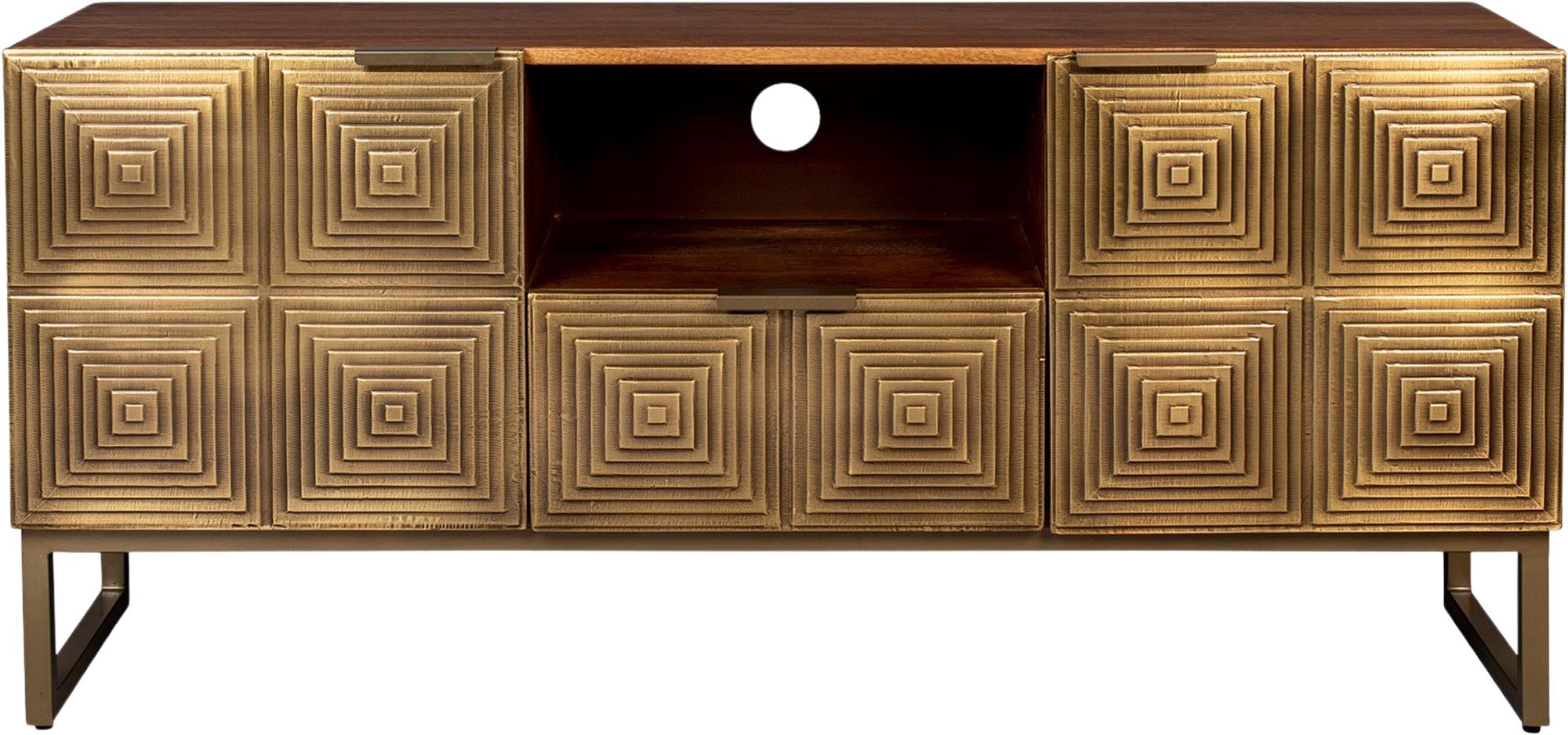 Sideboard VOLAN: Stilvolles Design, geprägte Muster, viel Stauraum, robust und langlebig. Maße: 140x45x65 cm.