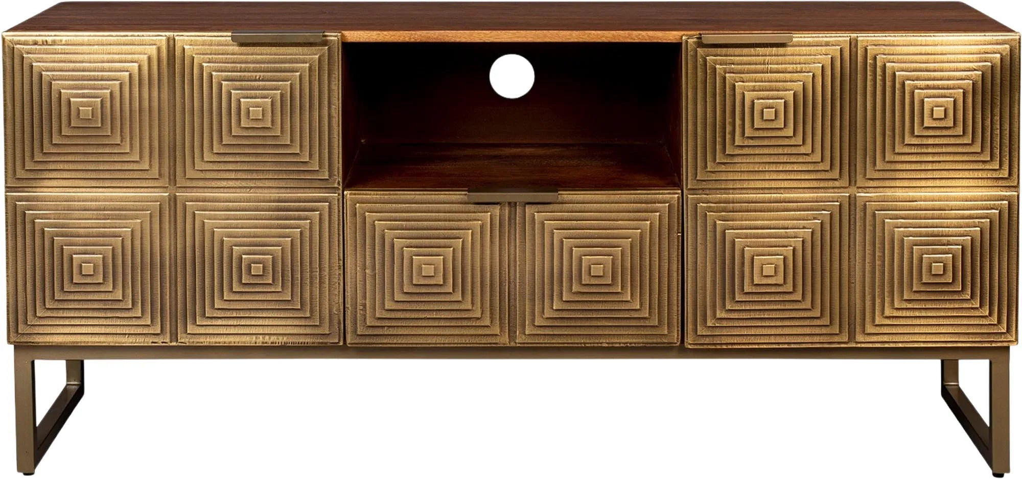 Sideboard VOLAN: Stilvolles Design, geprägte Muster, viel Stauraum, robust und langlebig. Maße: 140x45x65 cm.