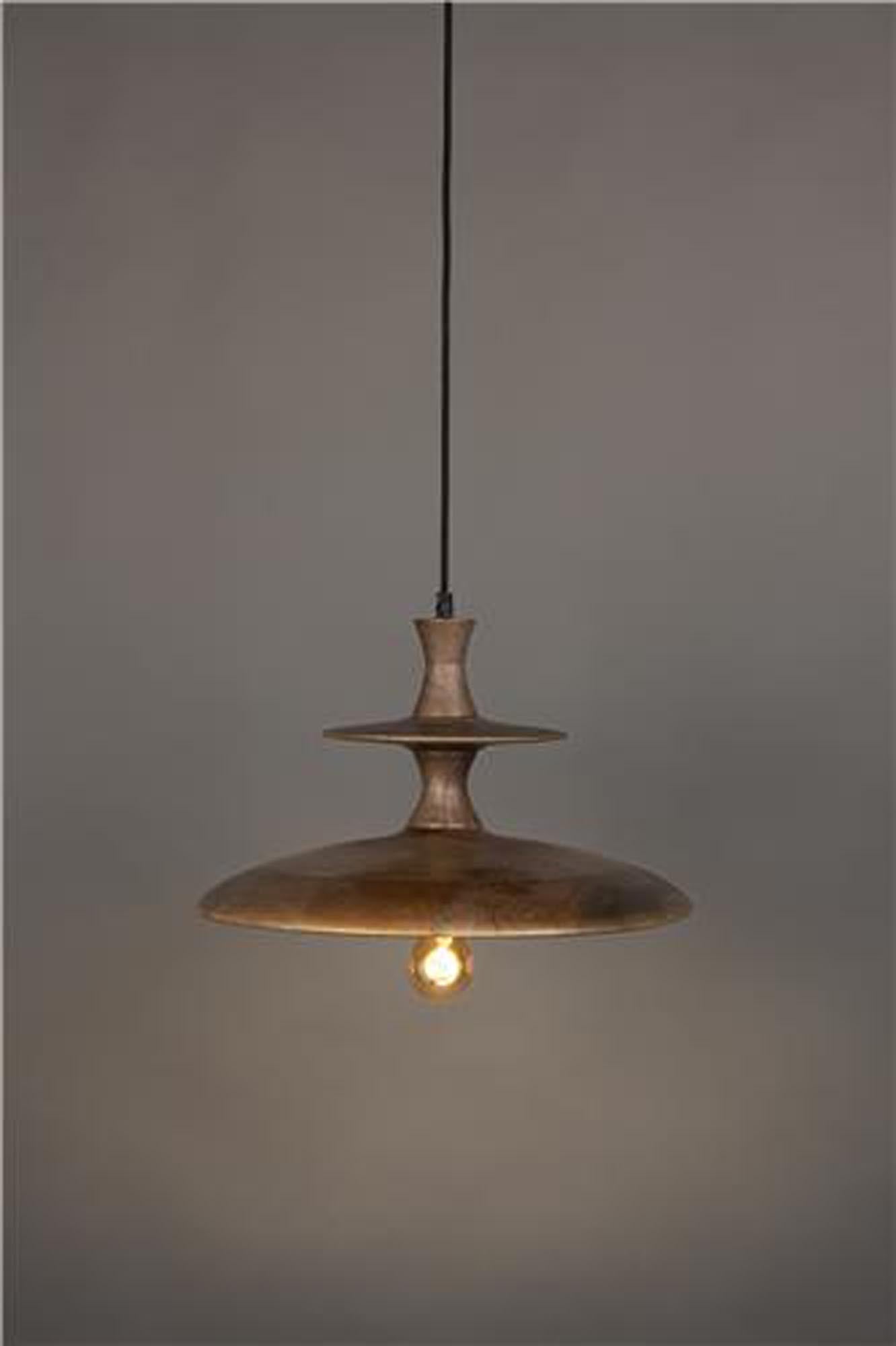 Stilvolle Dutchbone Pendelleuchte Cath L aus edlem Walnussholz.