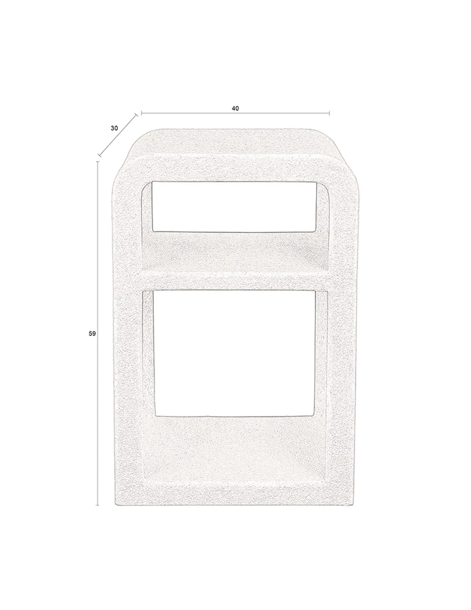Eleganter Beistelltisch Bed Veda von Dutchbone mit Marmorakzent.