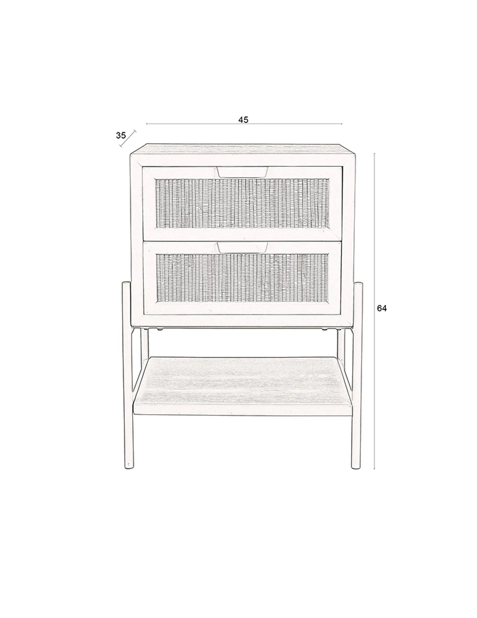 Yasu Beistelltisch: Stilvolles Rattan-Design von Dutchbone.