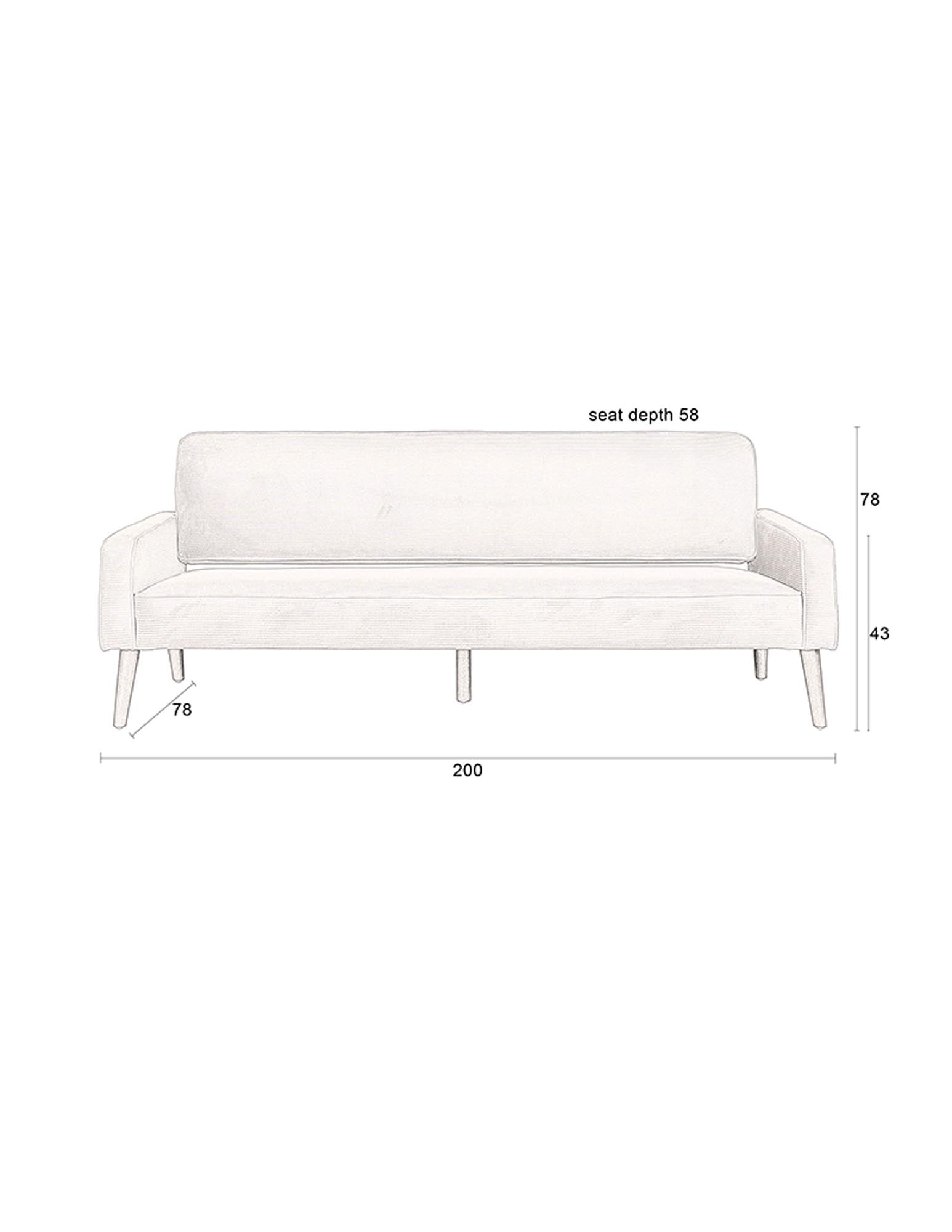 Dutchbone Sofa Preston: Elegantes Beige mit edlen Holzverzierungen.
