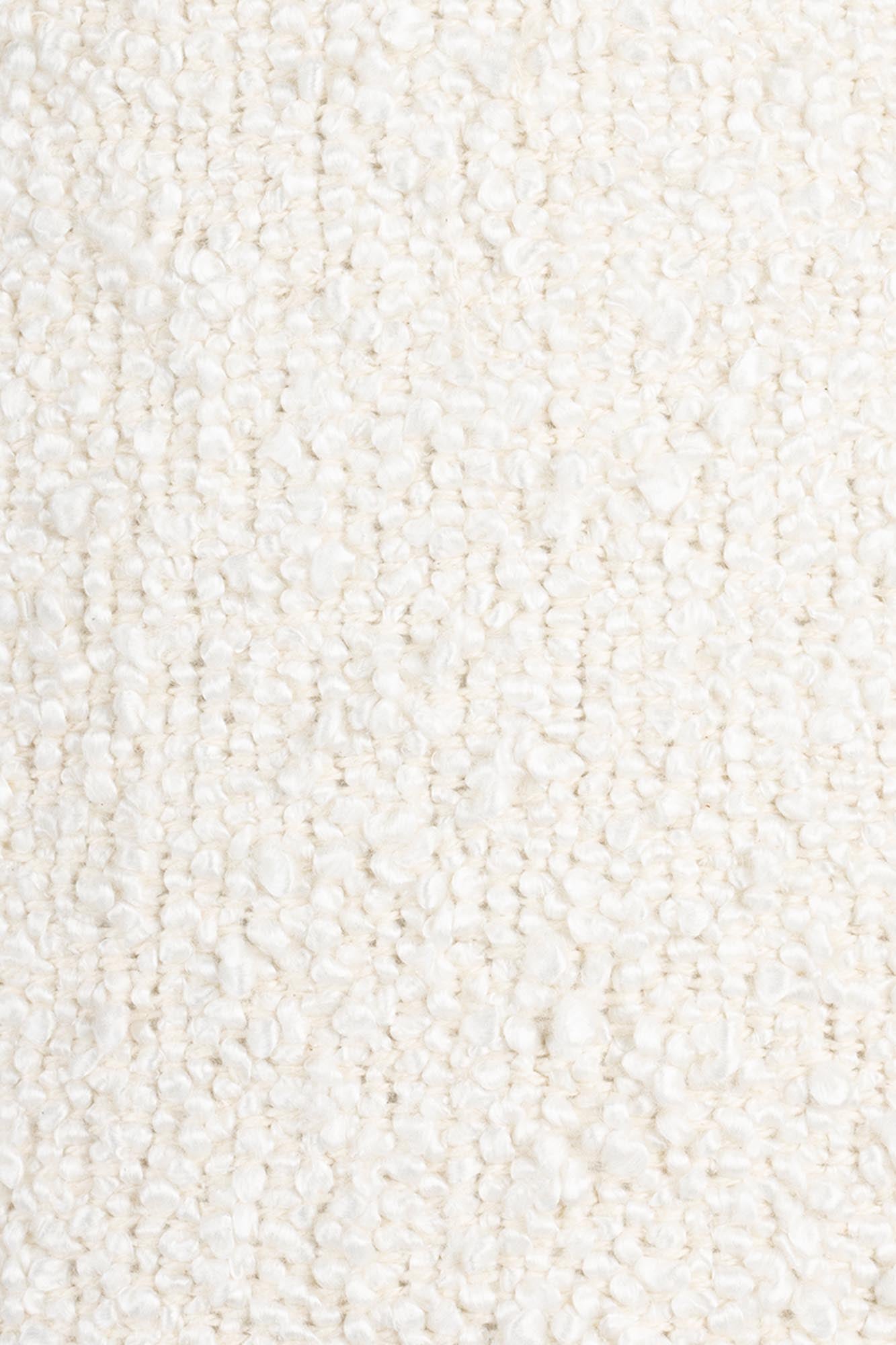 Renzo Tischleuchte: Bouclé-Design mit warmem Terrakotta-Ton.