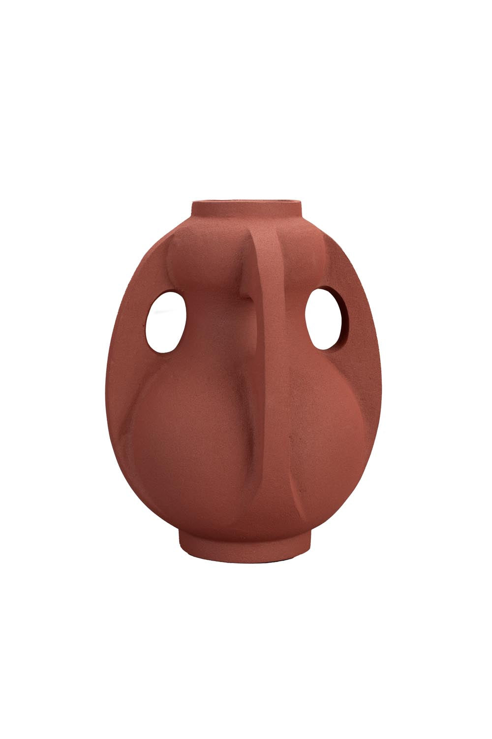 Die Vase Thiago M Terra von Dutchbone: Handgefertigtes Aluminium, antiker Look, wasserdicht, ideal für Blumen, zeitloses Design.