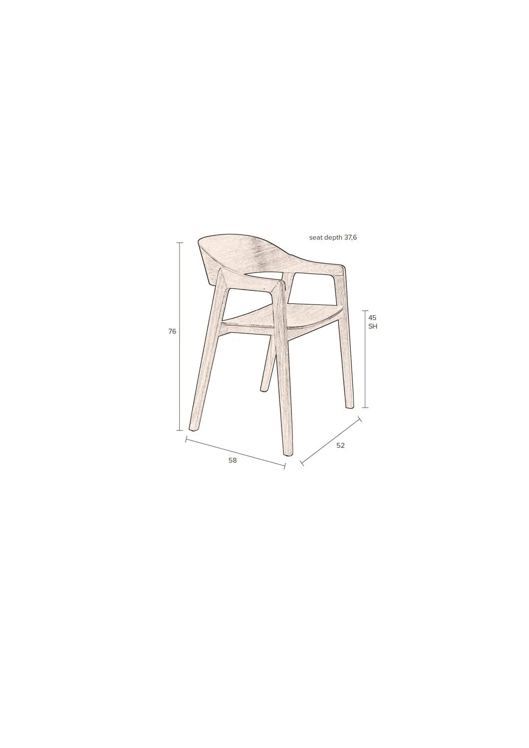 Westlake Natural: Zeitloser Stuhl aus umweltfreundlichem Holz.