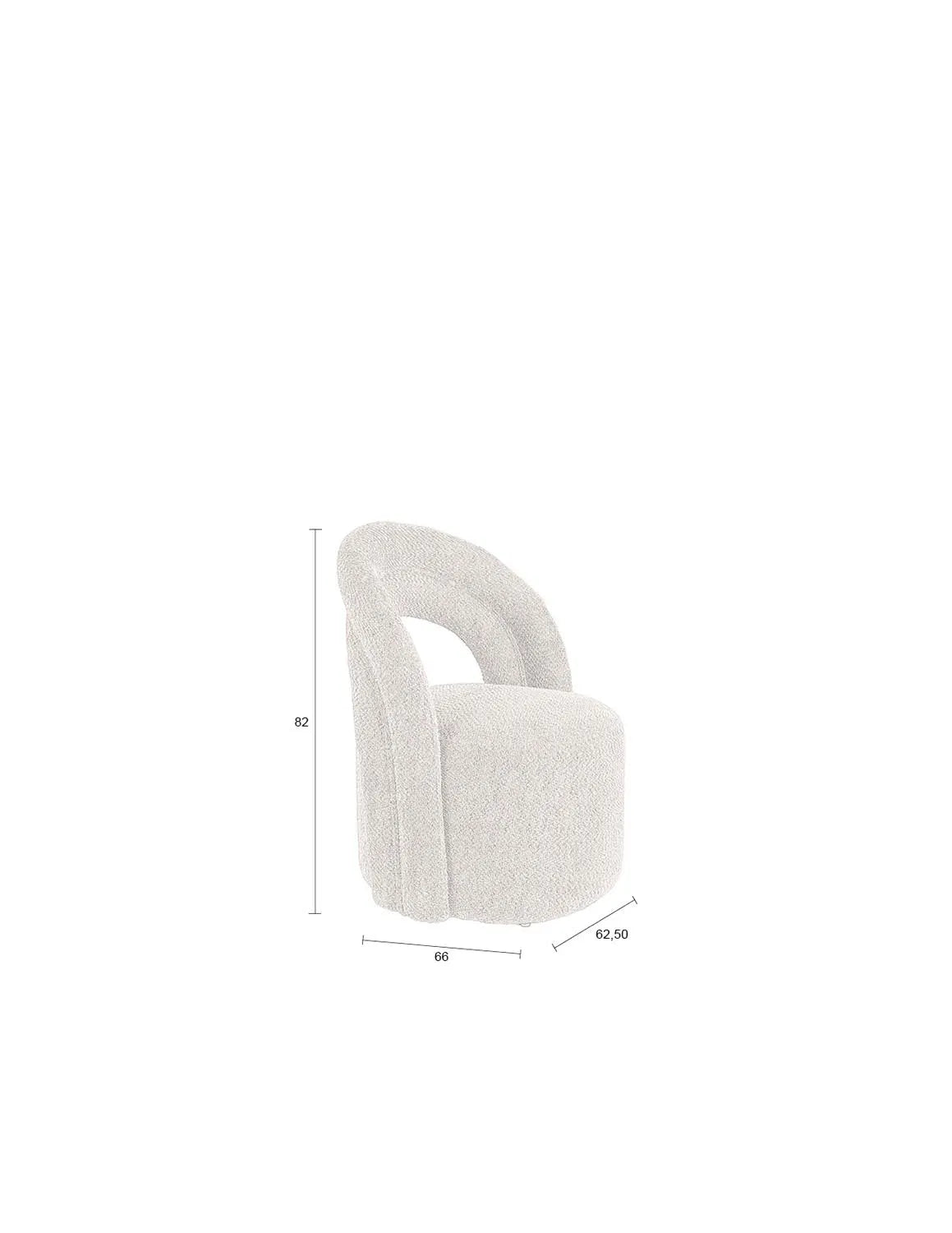 Beiger Dutchbone Seina Sessel: Komfort und Drehung in einem.