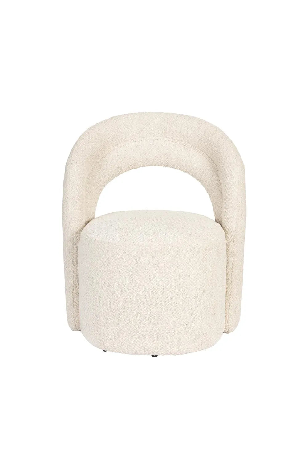 Eleganter Seina Loungesessel in Beige mit 360° Drehfunktion.