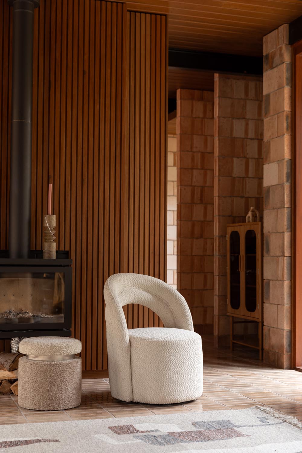 Loungesessel Seina Drehstuhl Beige