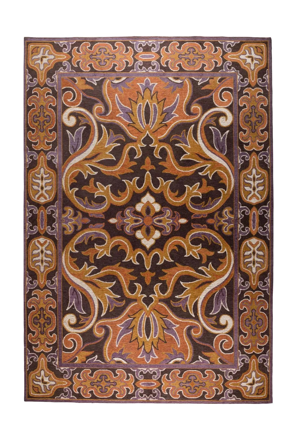 Teppich Bashmira 160x230 von Dutchbone: Retro-Design, erdige Töne, langlebiges Polyester, ideal für Wohnzimmer.