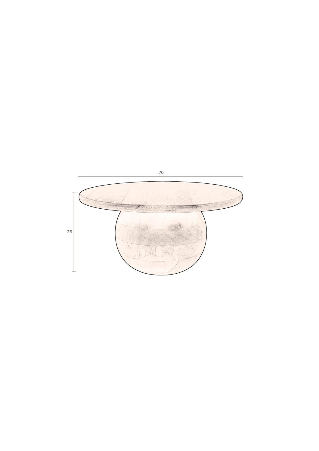 Couchtisch Oblivian: Rustikales Mangoholz trifft auf modernes Design.