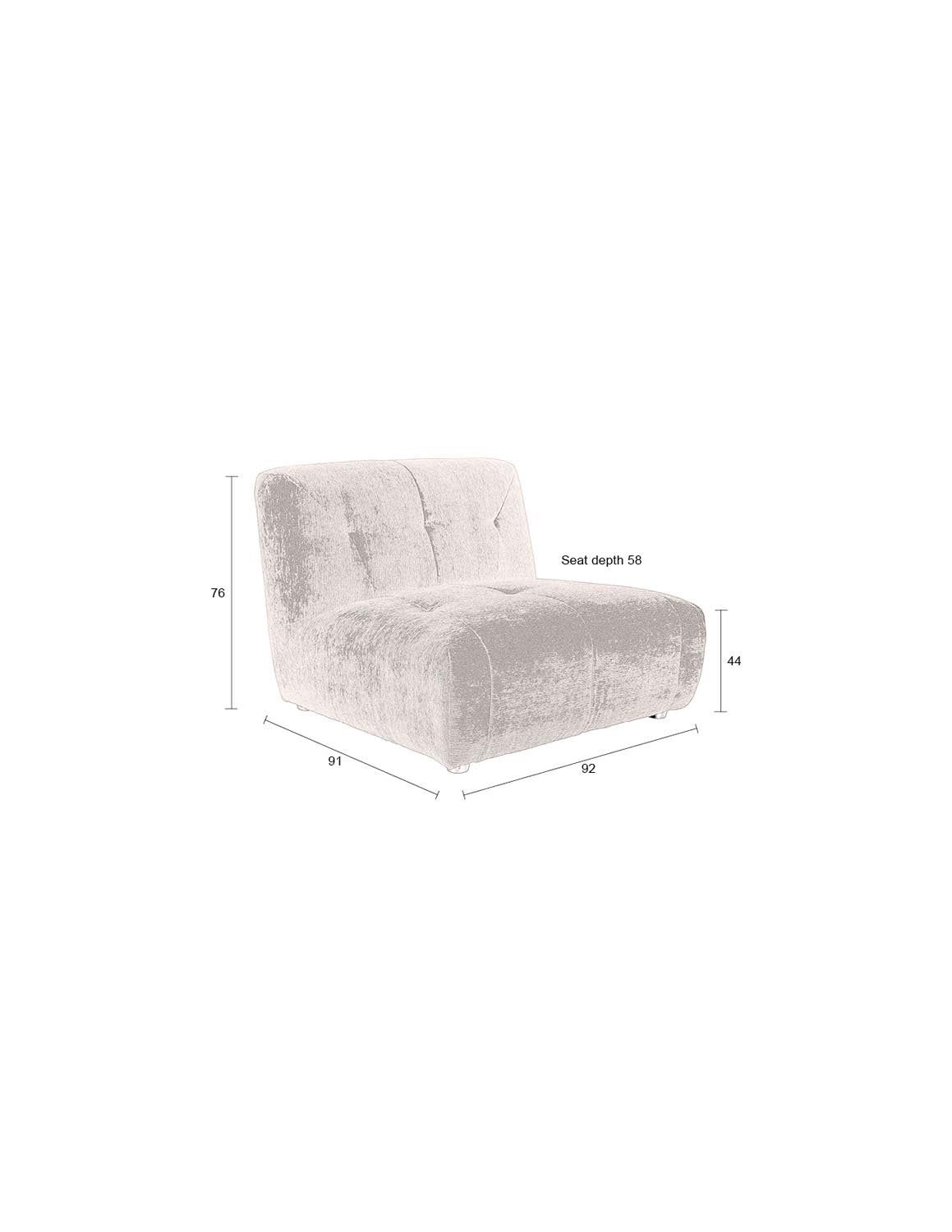 Giada 1-Sitzer Terra: Elegantes Design trifft auf höchsten Komfort.
