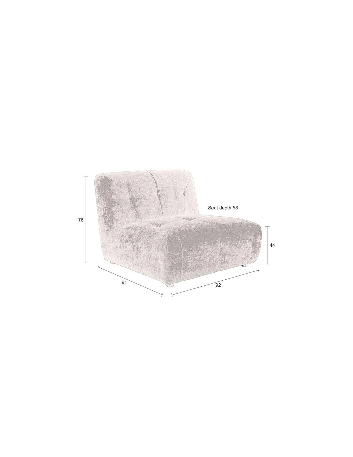 Giada 1-Sitzer Terra: Elegantes Design trifft auf höchsten Komfort.