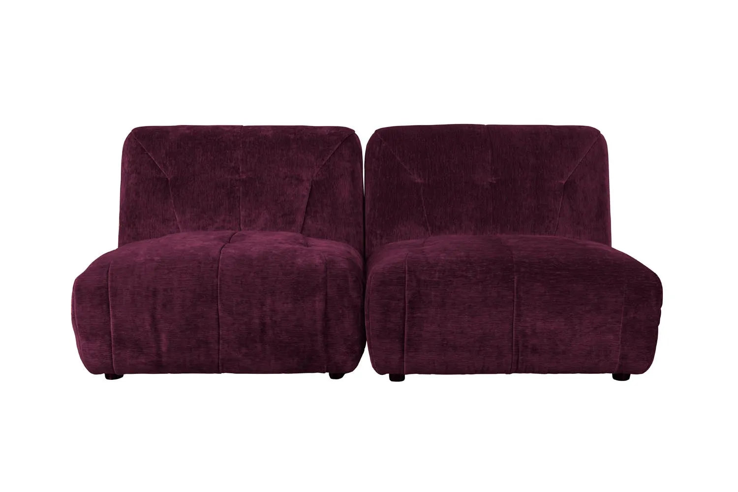 Dutchbone Giada Sofa: 2-Sitzer in Pflaume für stilvolle Gemütlichkeit.