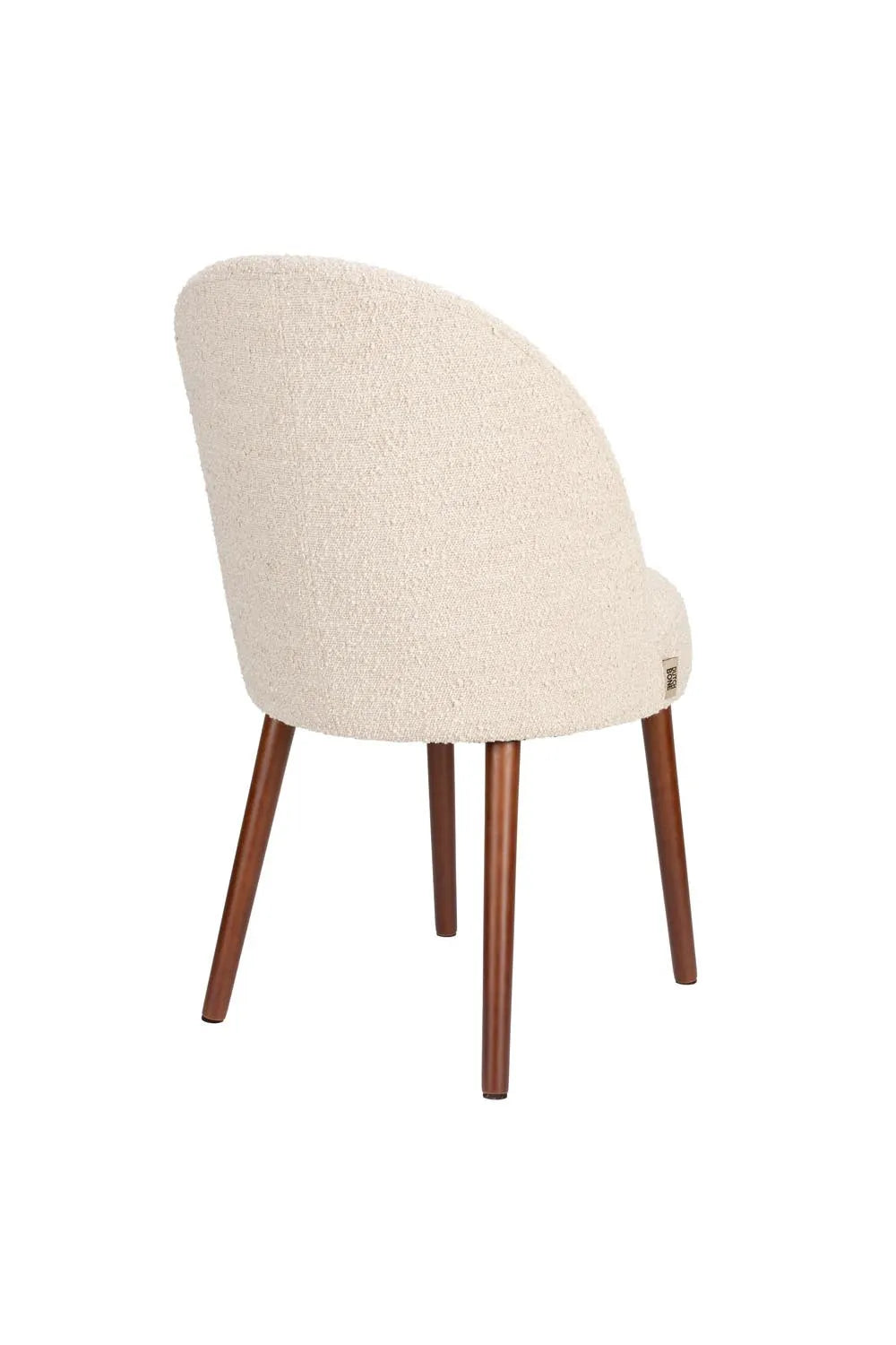 Dutchbone Stuhl Barbara: Bouclé-Design in Beige für modernes Wohnen.