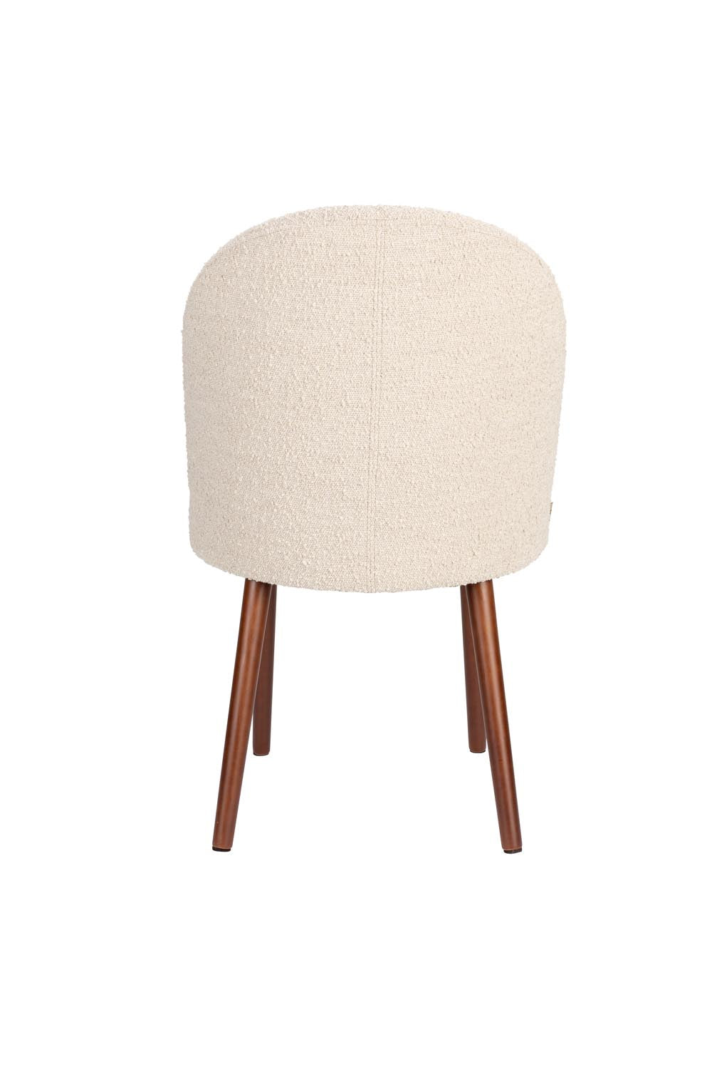 Dutchbone Stuhl Barbara: Stilvoller Bouclé-Komfort in Beige.