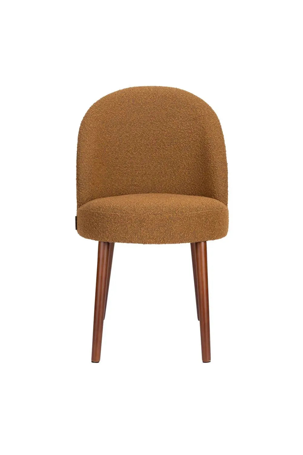 Dutchbone Barbara: Boucle-Stuhl in Ocker für modernes Wohndesign.