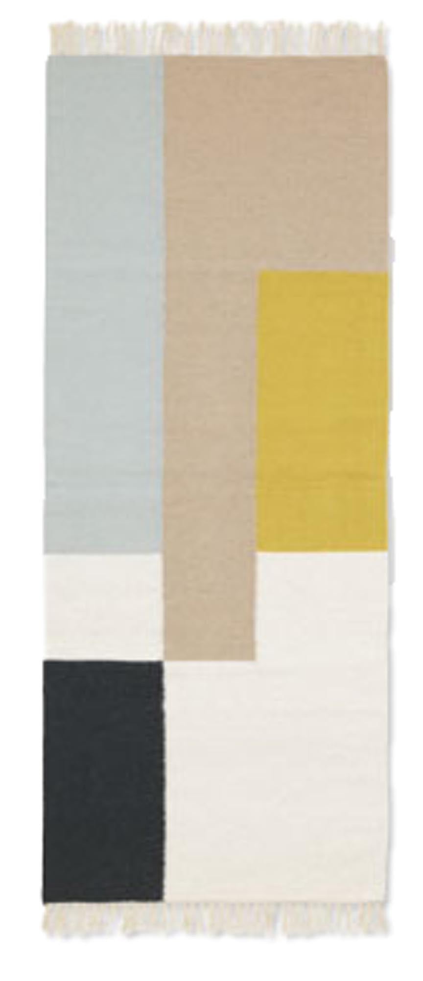 Kelim Teppichläufer Squares
