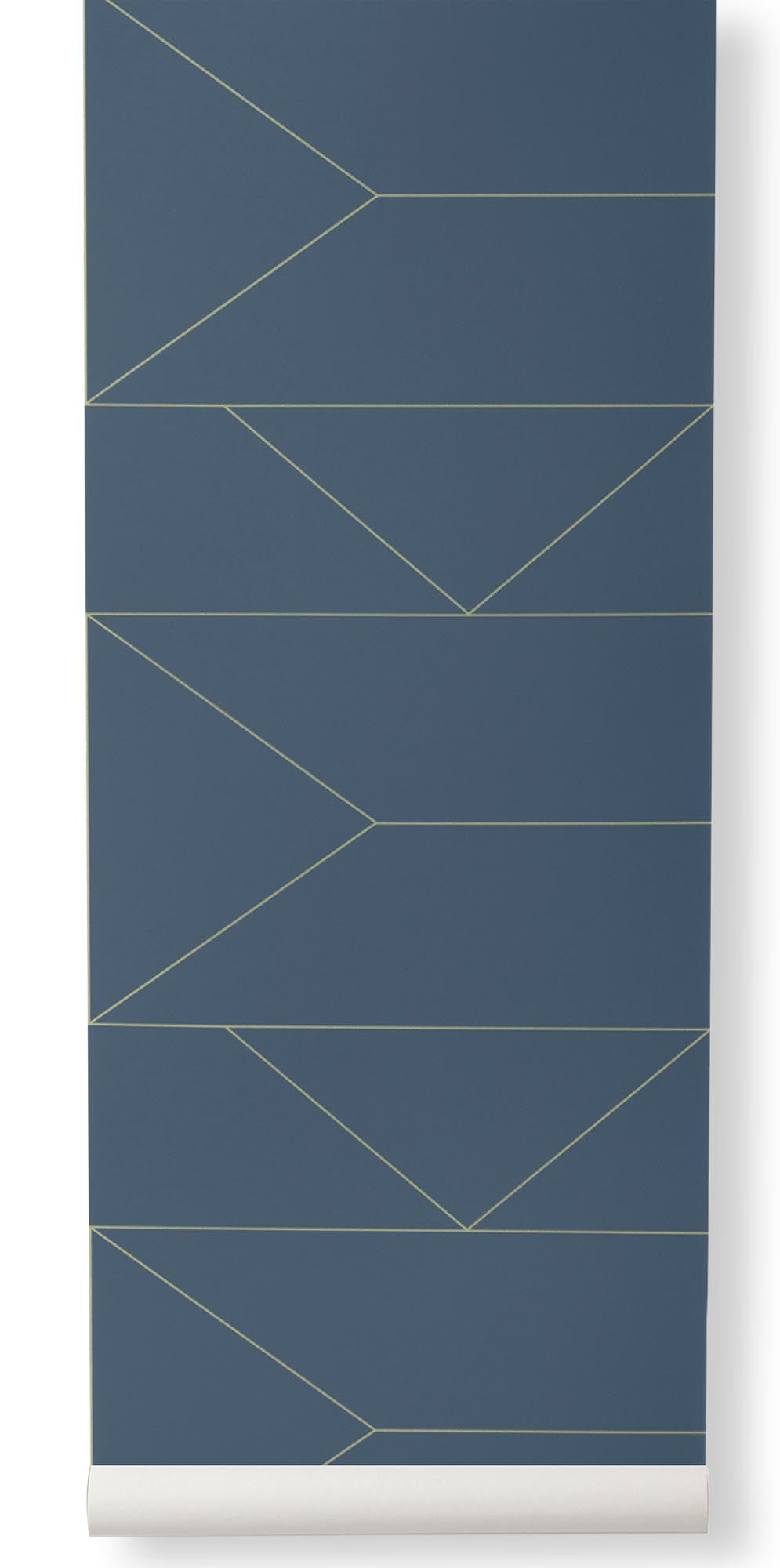 Tapete Lines in Dunkelblau präsentiert im Onlineshop von KAQTU Design AG. Tapete ist von Ferm Living