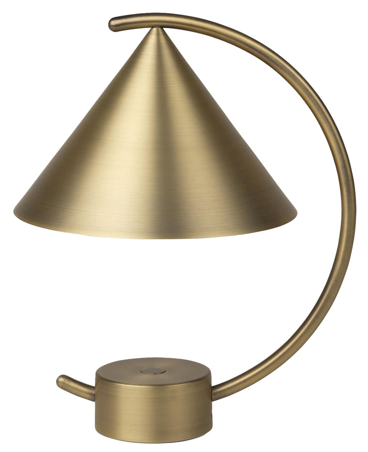 Meridian Lampe tragbar in Messing präsentiert im Onlineshop von KAQTU Design AG. Tischleuchte ist von Ferm Living