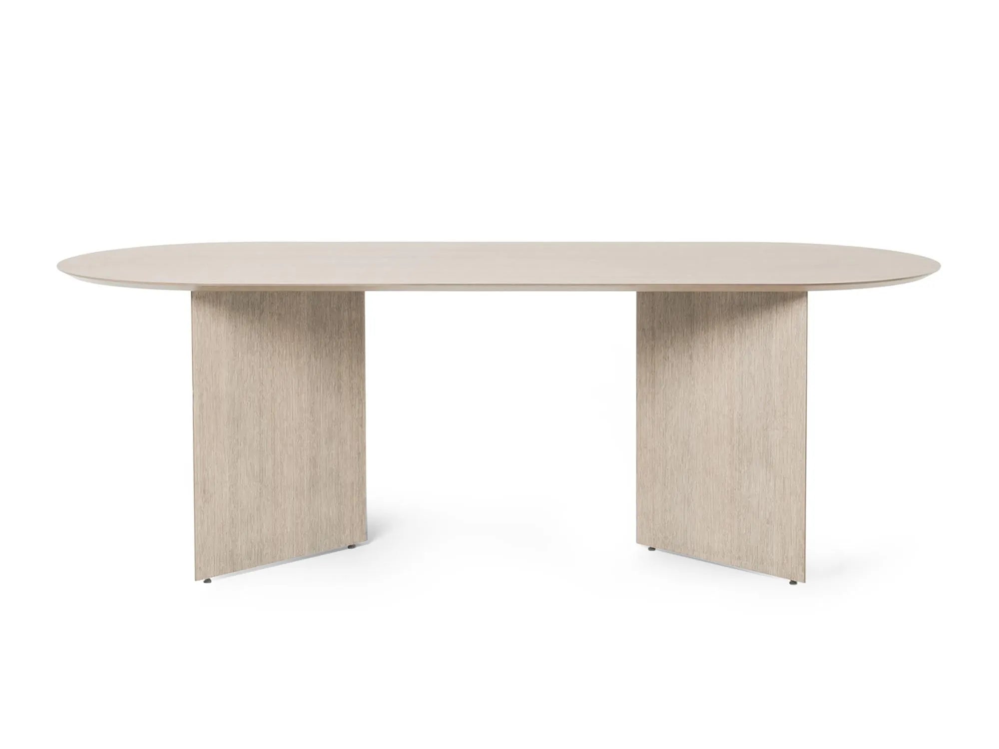 Mingle Tischplatte oval 220 cm in Hellbraun präsentiert im Onlineshop von KAQTU Design AG. Tischsystem Einzelteile ist von Ferm Living