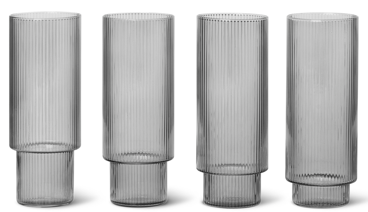 Ripple Longdrink Gläser 4er Set - KAQTU Design