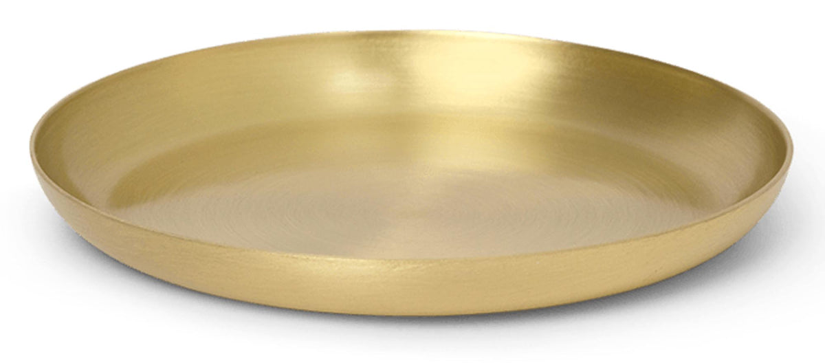 Basho Tablett Rund in Messing präsentiert im Onlineshop von KAQTU Design AG. Tablett ist von Ferm Living