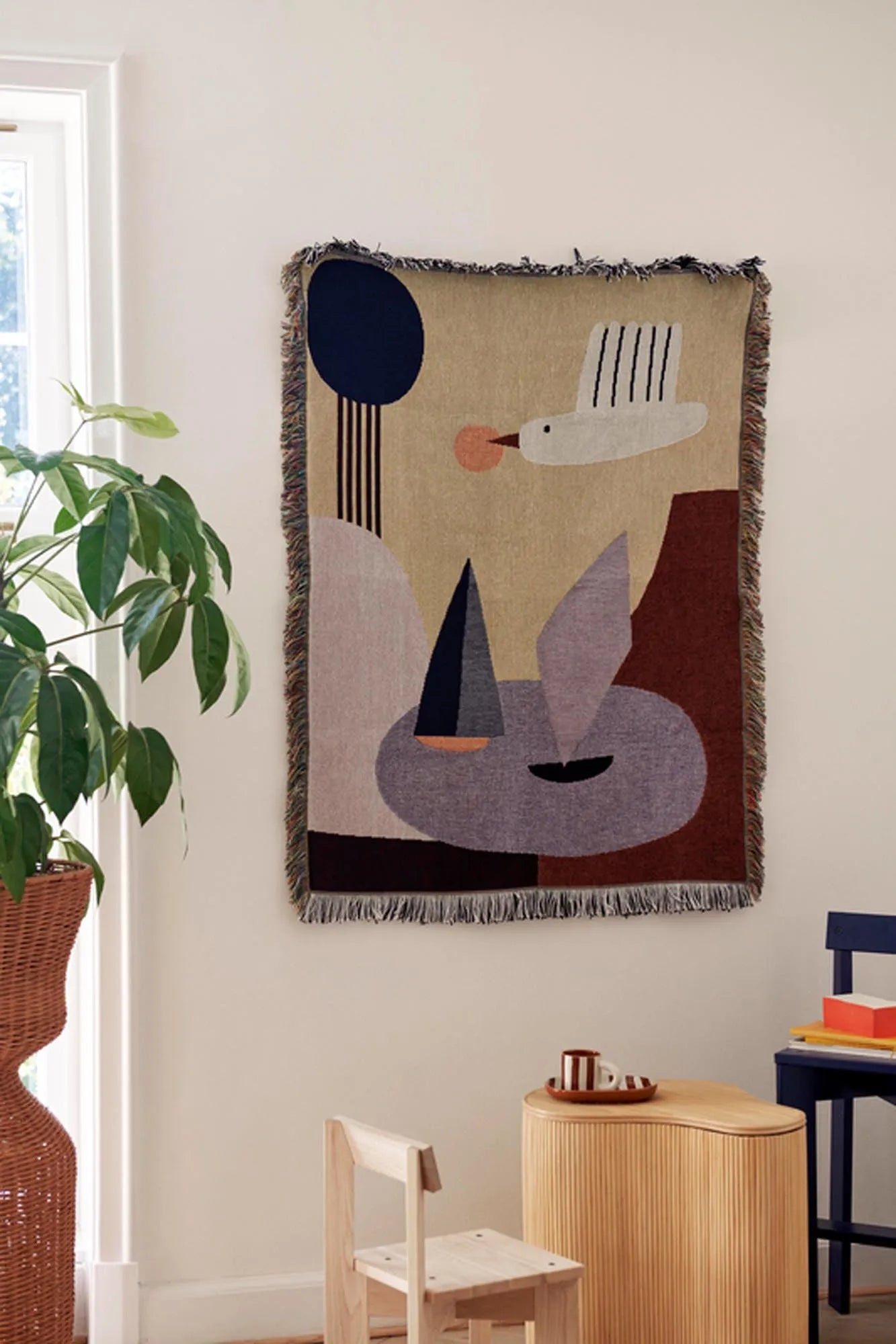 Bird Decke in Multicolor präsentiert im Onlineshop von KAQTU Design AG. Duvetbezug Kids ist von Ferm Living
