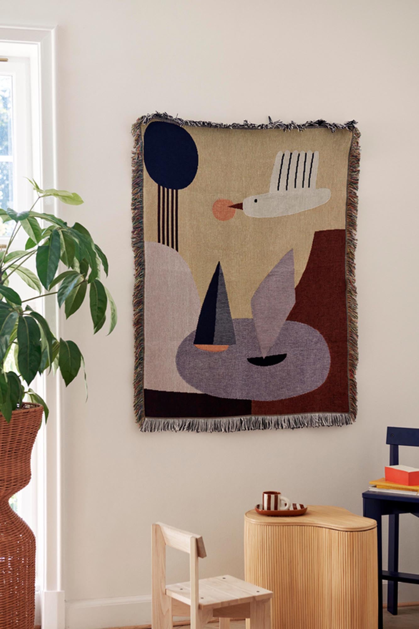 Bird Decke in Multicolor präsentiert im Onlineshop von KAQTU Design AG. Duvetbezug Kids ist von Ferm Living