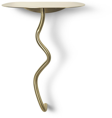Curvature Wandtisch in Messing präsentiert im Onlineshop von KAQTU Design AG. Nachttisch ist von Ferm Living