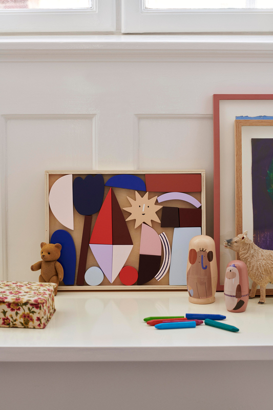 Frame Kunstblöcke in Multicolor präsentiert im Onlineshop von KAQTU Design AG. Spiele Kids ist von Ferm Living