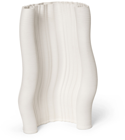 Moire Vase in Off-white präsentiert im Onlineshop von KAQTU Design AG. Vase ist von Ferm Living