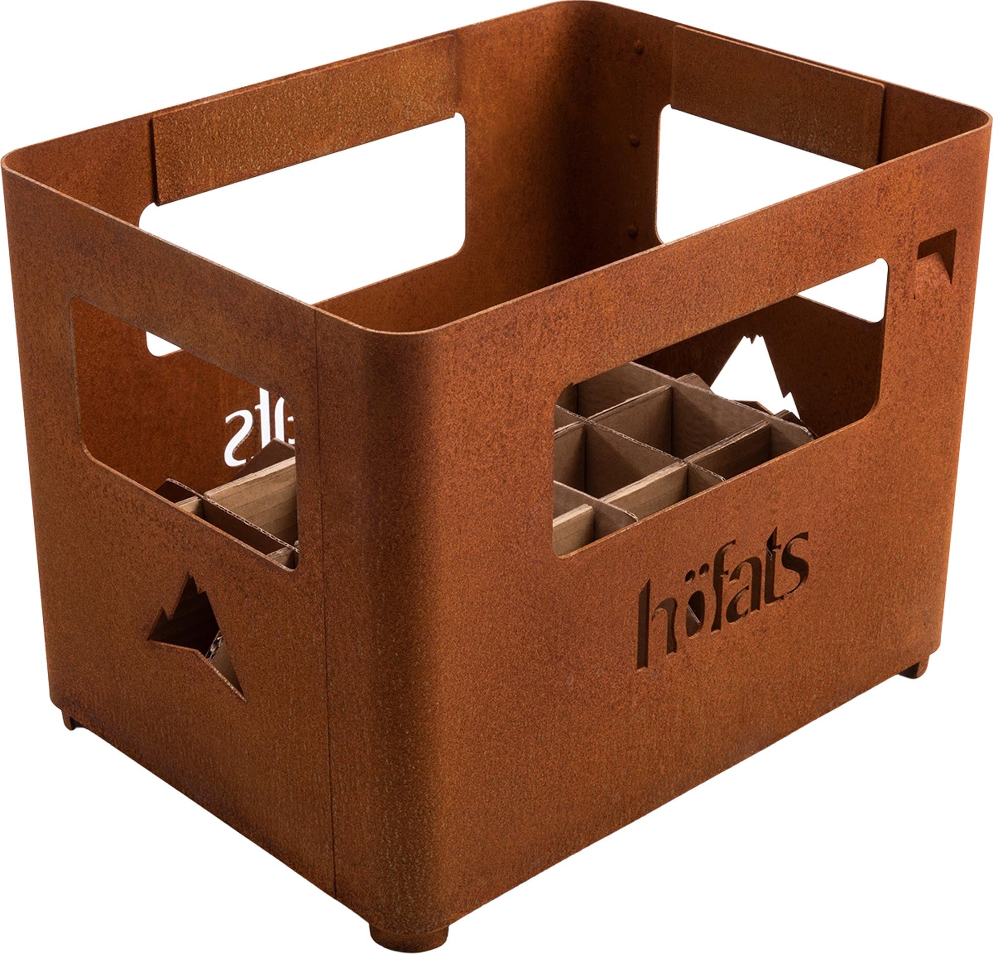 Beer Box fire basket rusty