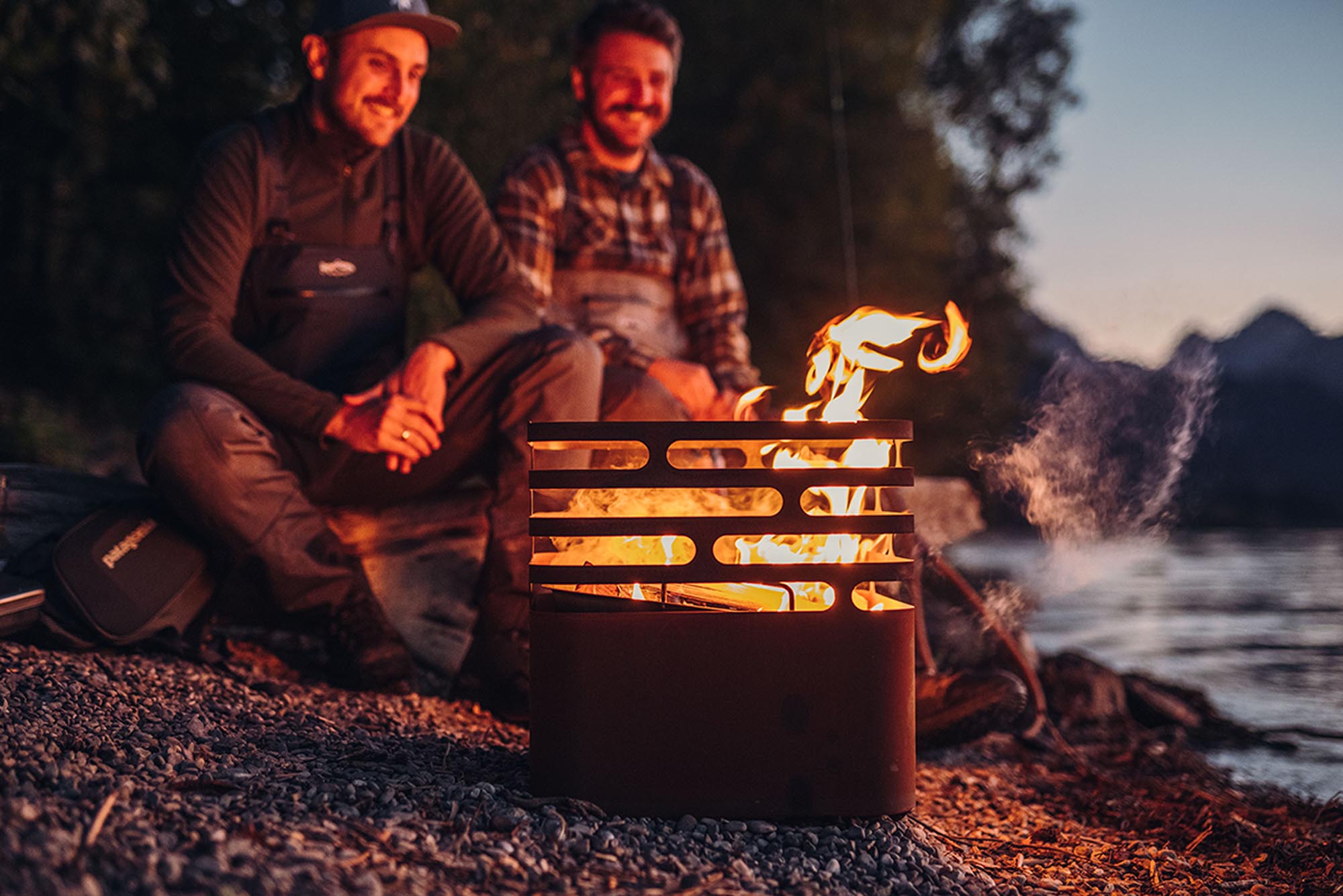 Cube fire basket rusty