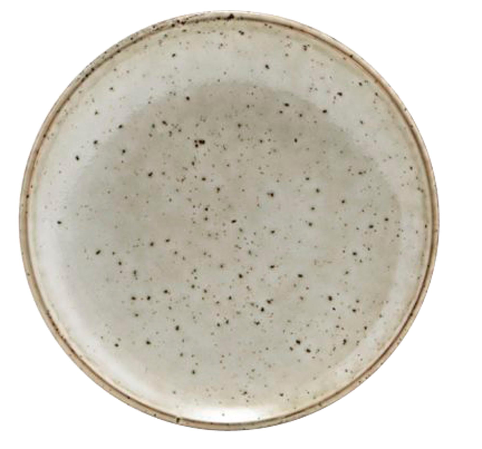 Rustikaler Steingut-Kuchenteller von House Doctor, ideal für einladende Tischdekoration. Nicht spülmaschinenfest, Ø 15,2 cm.