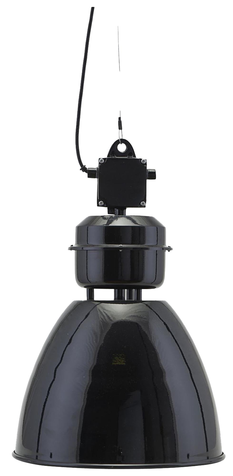 Die "Volume" Lampe von House Doctor: Industrial-Look, schwarz, Eisen & Aluminium, Ø 35 cm, 2,6 m Kabel. Perfekt für Esstisch & Wohnzimmer.