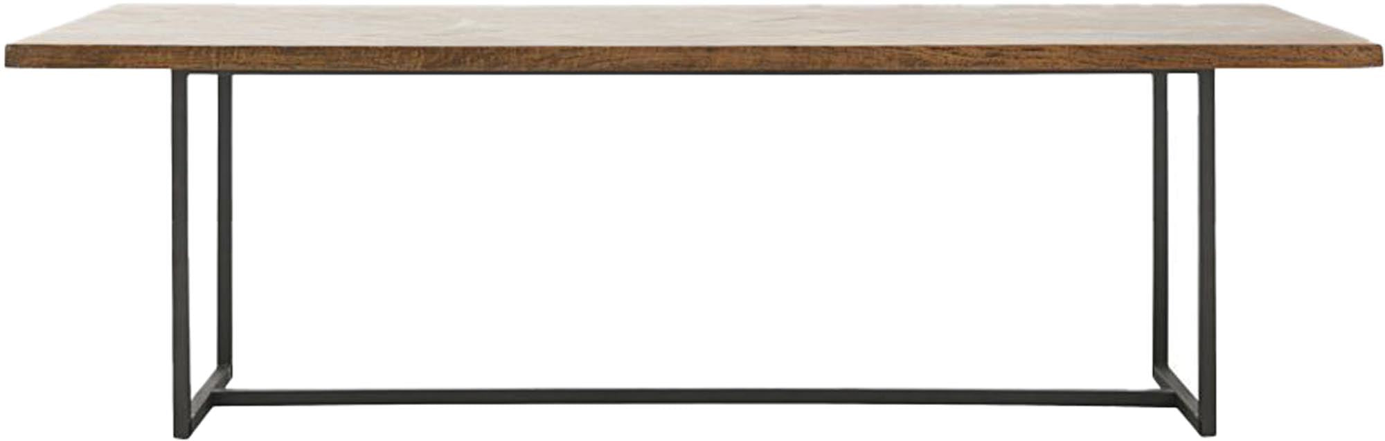 Moderner Esstisch Kant: Mangoholz und Metall in perfekter Harmonie.