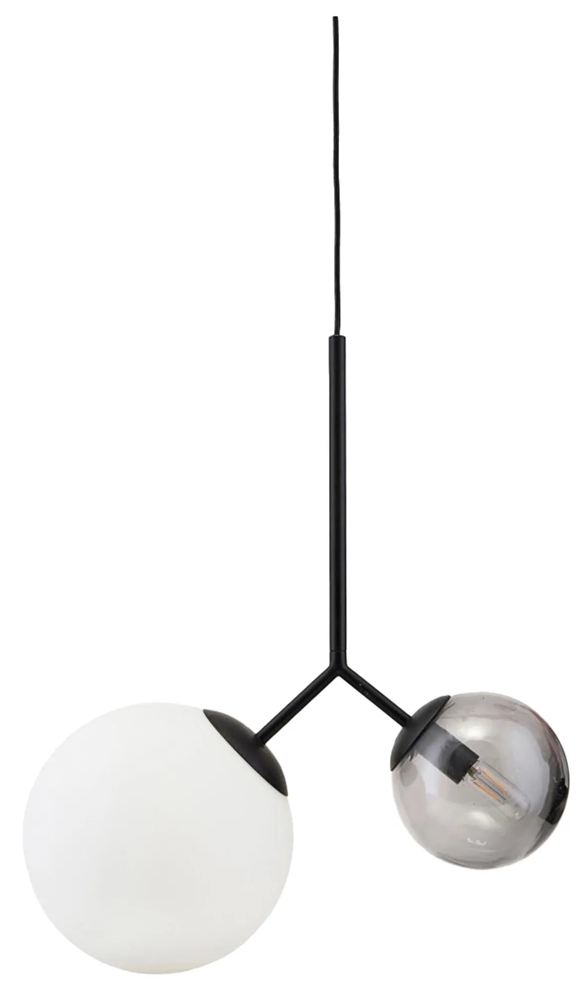 Elegante Twice Lampe von House Doctor mit harmonischen Glaskugeln.