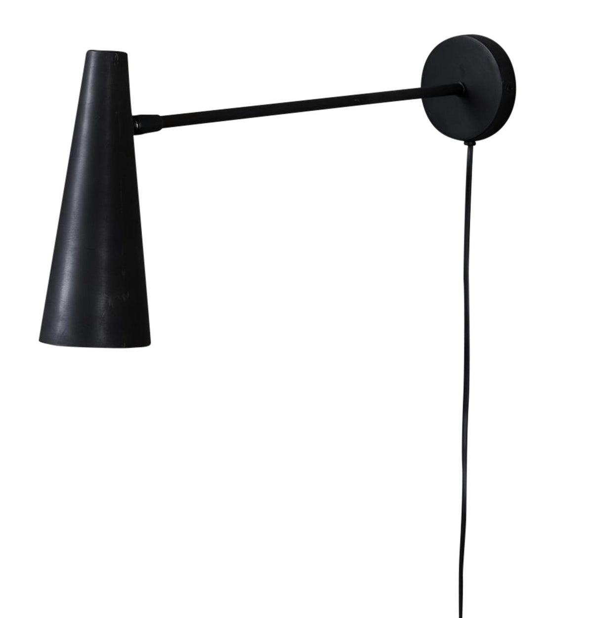 Wandleuchte Precise aus Eisen mit Messingzubehör, Industrial-Stil, Kabel mit Schalter