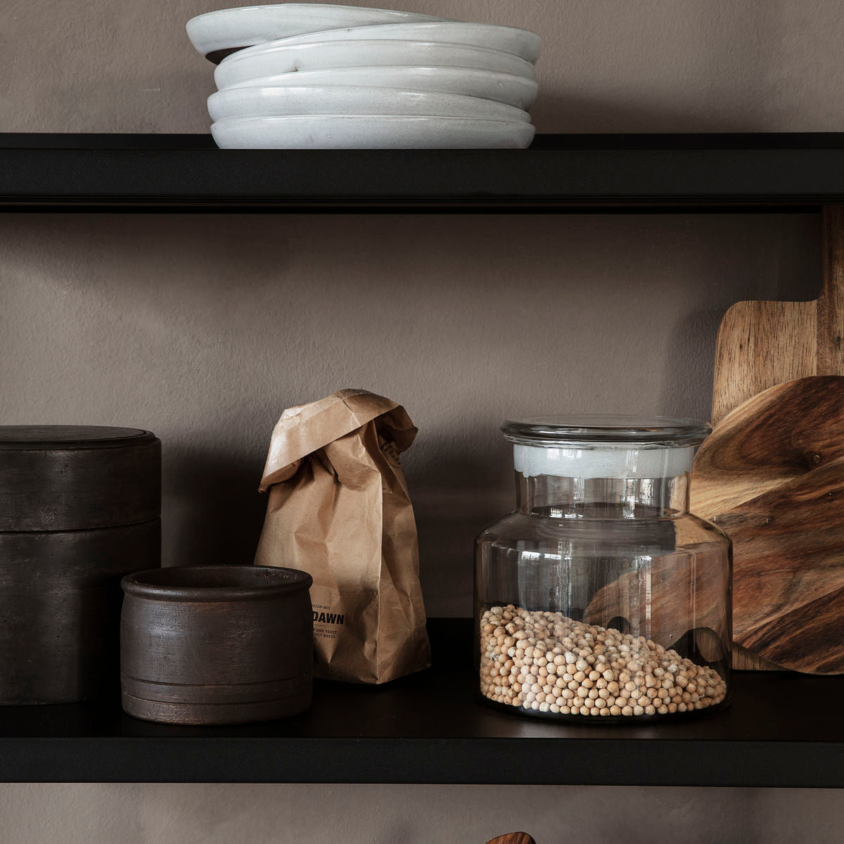 Aufbewahrung mit Deckel, Farma in Klar präsentiert im Onlineshop von KAQTU Design AG. Aufbewahrungsbehälter ist von House Doctor