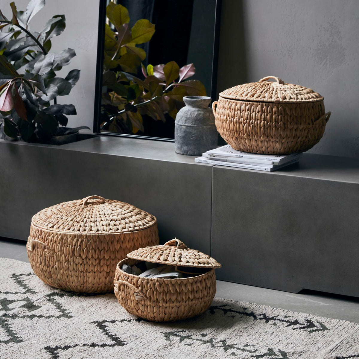 Korb Rata in Natur präsentiert im Onlineshop von KAQTU Design AG. Aufbewährungskörbe ist von House Doctor
