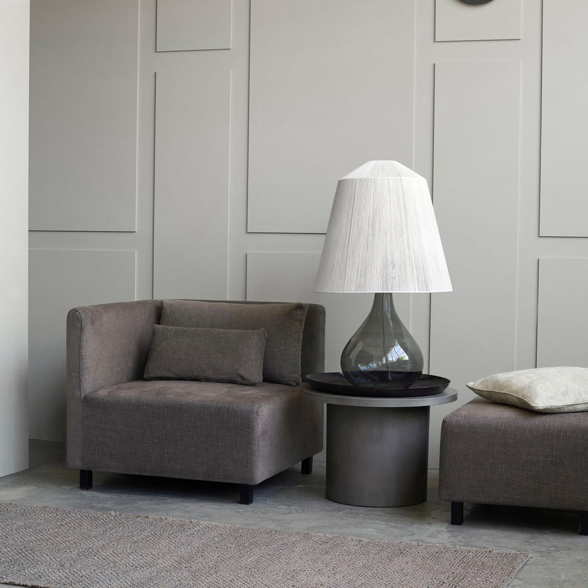 Sofa, Hazel Night, Eckteil in Grau/braun präsentiert im Onlineshop von KAQTU Design AG. Modulares Sofa ist von House Doctor