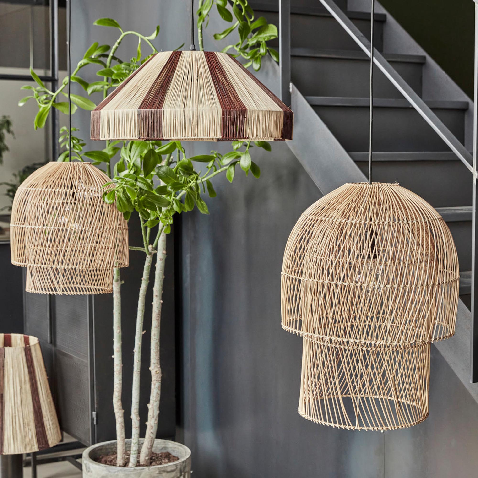 Eleganter Raffia-Lampenschirm HDRafi in Naturtönen von House Doctor.