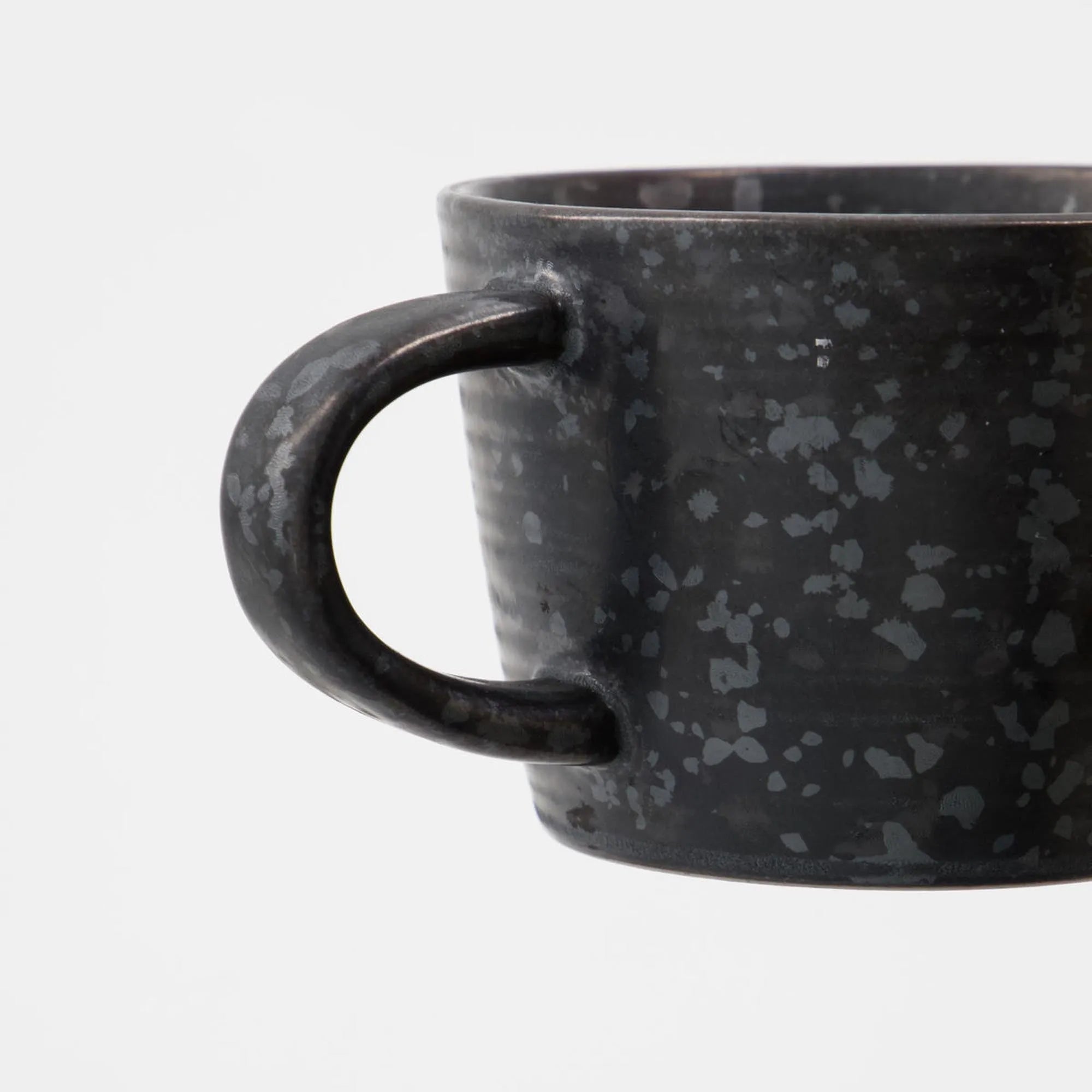 Elegante Pion Kaffeetasse mit Untertasse, House Doctor, Schwarz/Braun.