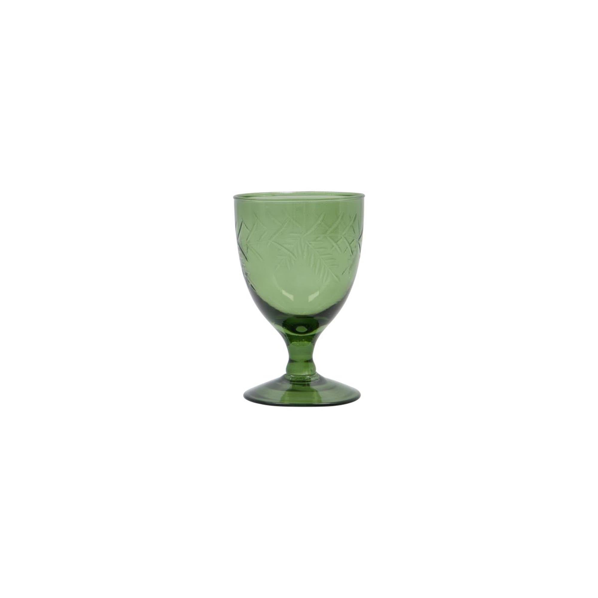 Wine glass, vintage, green