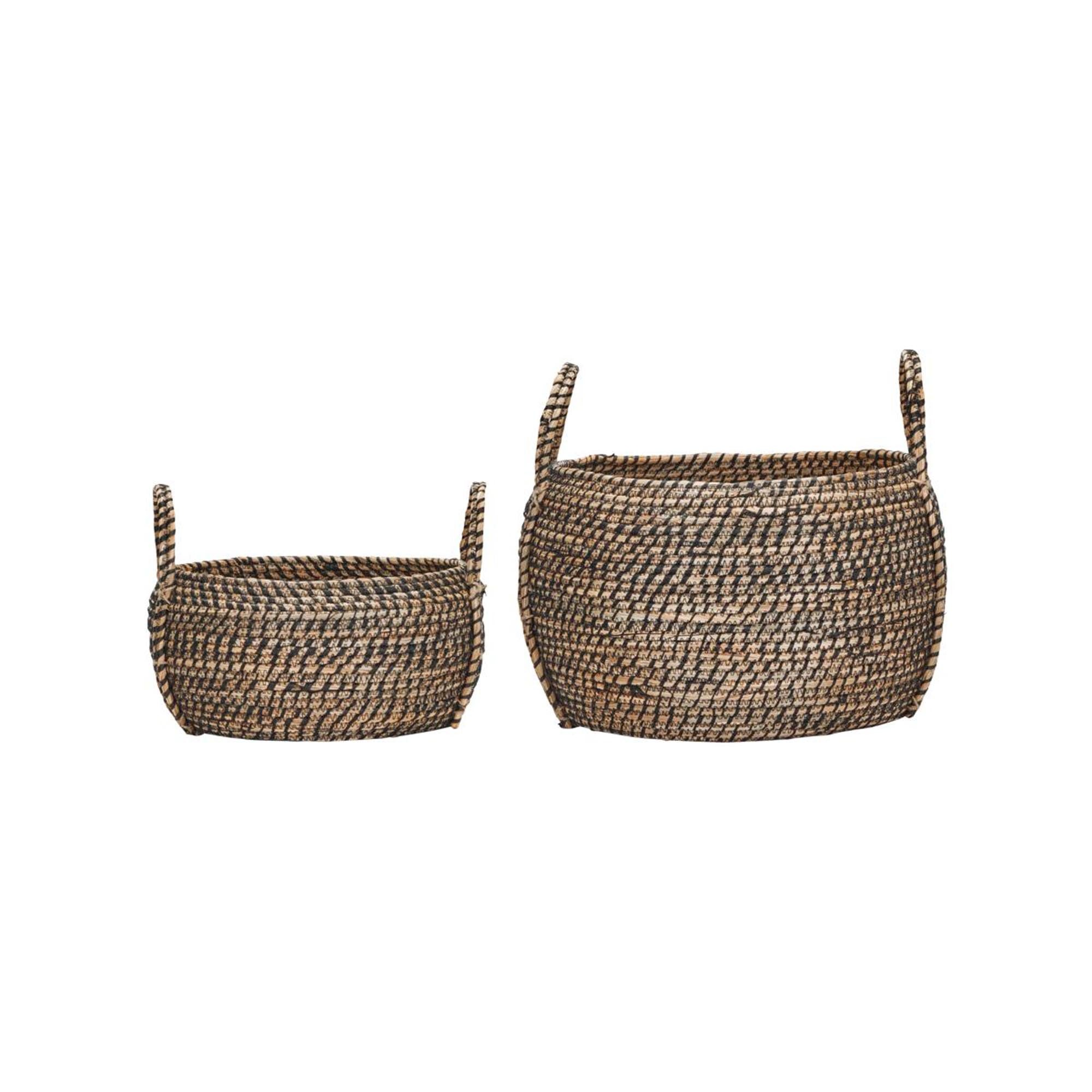 Panier de rangement, HDDistra, Schwarz /Naturellement