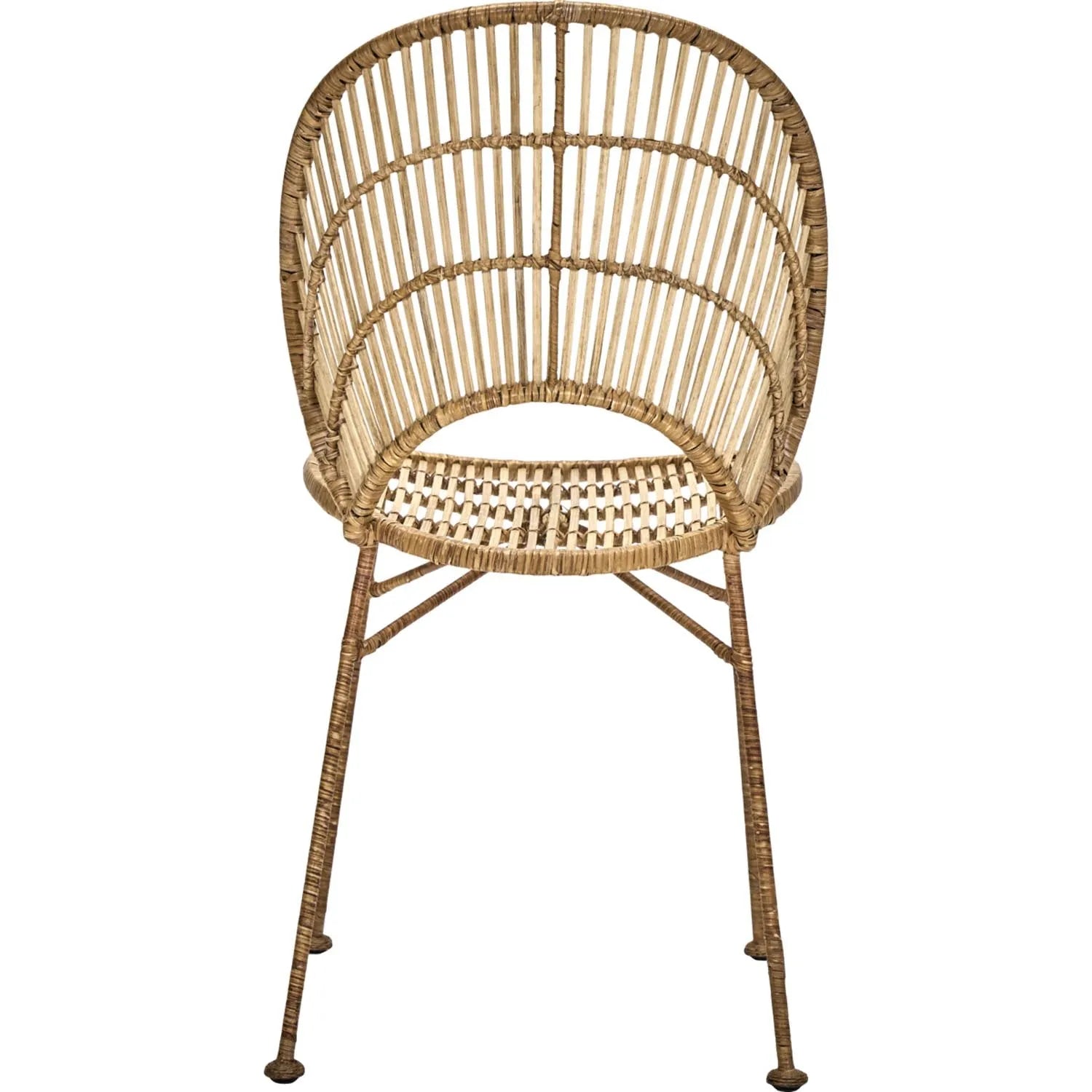 Der HDTrecca Stuhl von House Doctor: Eleganz aus Rattan und Eisen, ideal für Esszimmer und Terrassen.