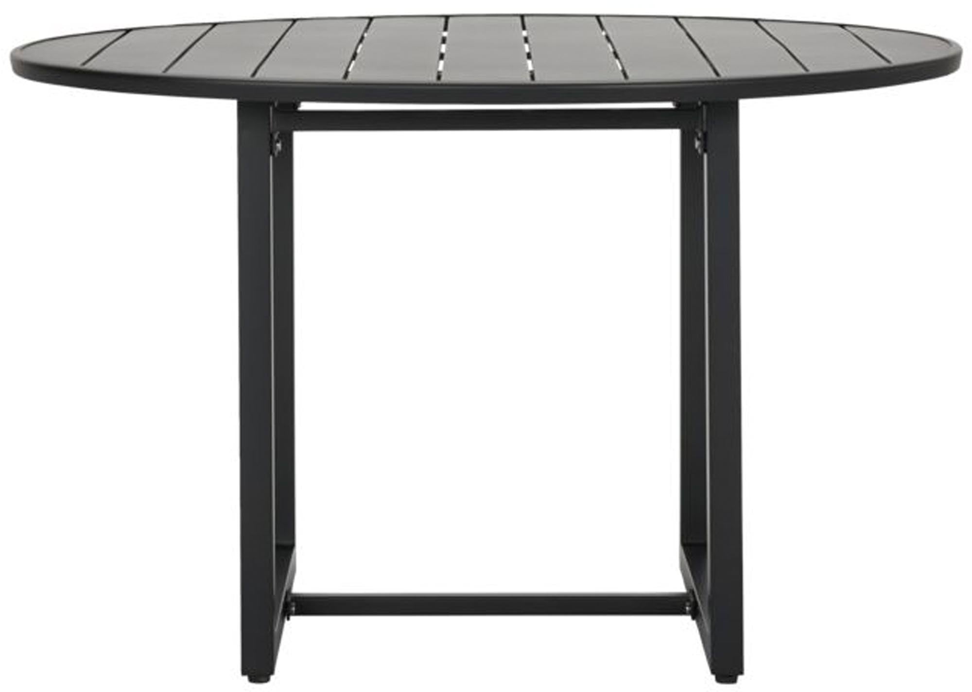 Eleganter runder Gartentisch Helo in Schwarz von House Doctor, perfekt für gemütliche Stunden im Freien und stilvolle Terrassengestaltung.