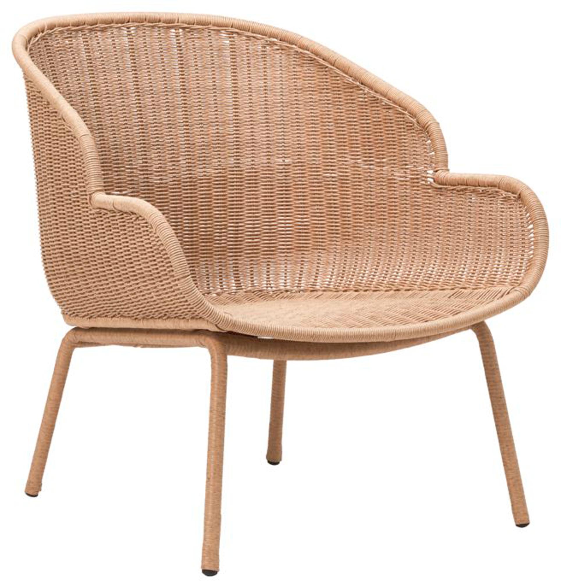 Der Hapur Lounge Chair von House Doctor: Natürliche Flechtoptik, robust und leicht, ideal für drinnen und draußen.