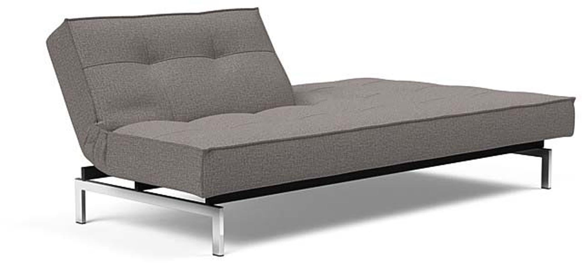 Erleben Sie das elegante Splitback Sofabett 115 Chrom von Innovation Living – ideal für moderne Räume und entspannende Nächte.