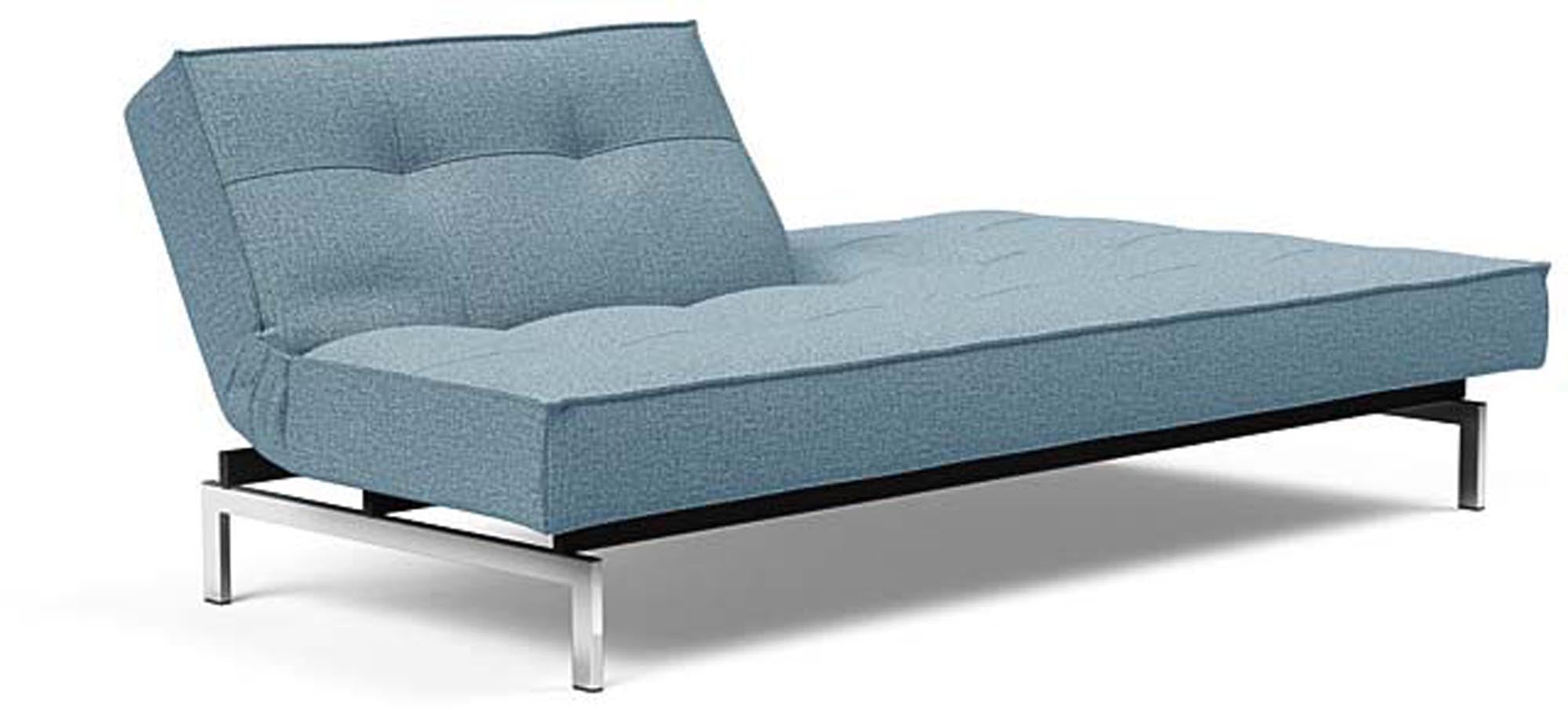Erleben Sie das elegante Splitback Sofabett 115 Chrom von Innovation Living – ideal für moderne Räume und entspannende Nächte.